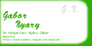 gabor nyary business card