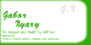 gabor nyary business card
